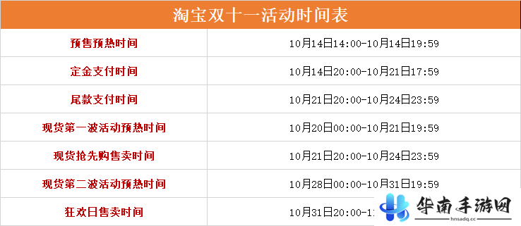《淘宝》2024年双十一活动开始时间